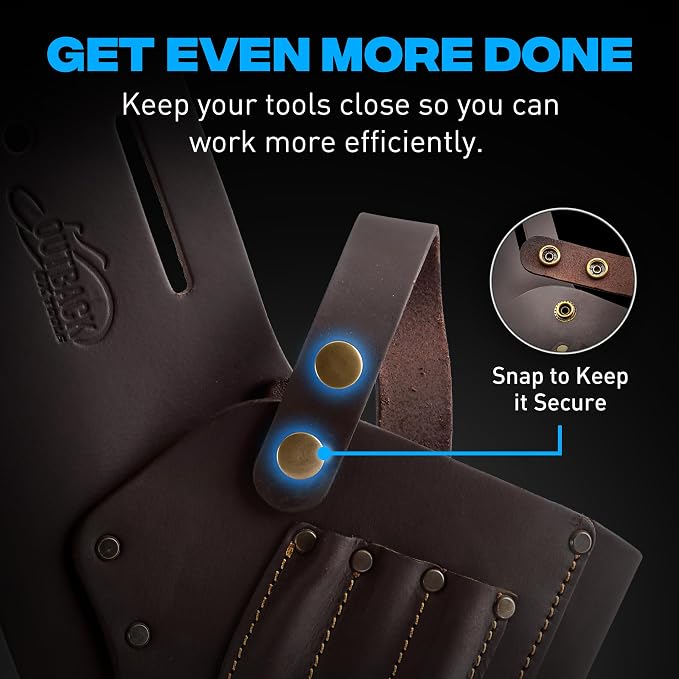 OX Tools Leather Tool Holsters & Pouches – Hammer, Tape Measure, Utility & - Image 4