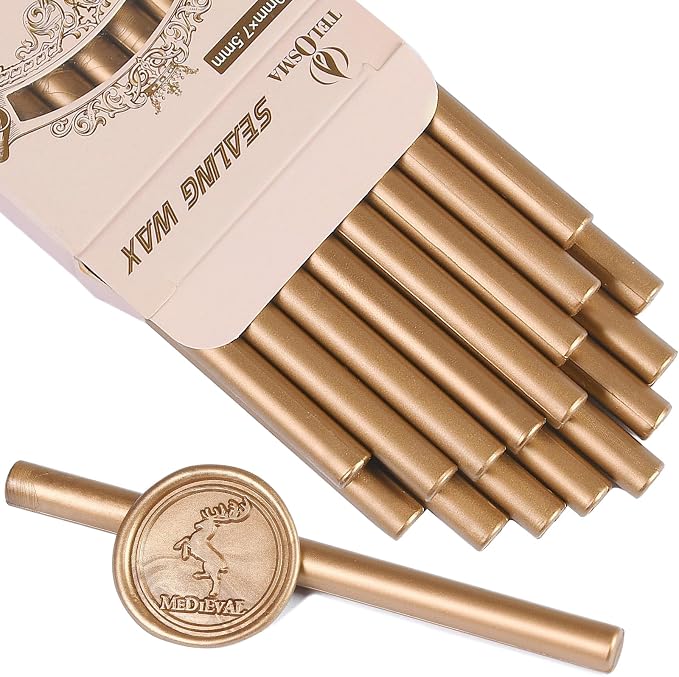 Classic Antique Gold Sealing Wax Stick, Wax Seal Stick by TELOSMA
