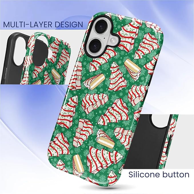 Case for iPhone 17, Scratch Resistant Hybrid Double Layer Hard Shell，Christmas - Image 4