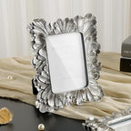 Cuspin Silver Picture Frame 3.5x5 Small Frame, Vintage Silver Palm Leaves - Image 8