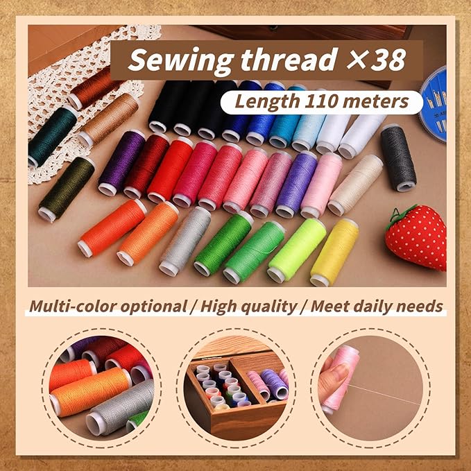 Basic Sewing Kit 196 Pcs Sewing Accessories and Supplies Sewing Repair Kits - Image 4