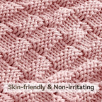 Knitted Weighted Blanket Adult, No Beads Heavy Blanket 70” x 90'' 20lbs - Image 4