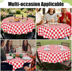 Smiry Plastic Table Cloth, Waterproof Vinyl Tablecloth - Image 5