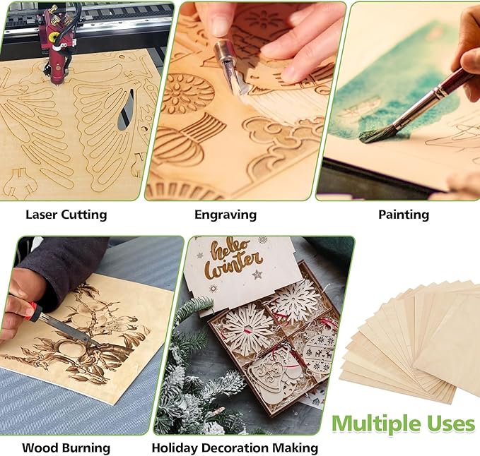 12 Pack Basswood Sheets Plywood Board 12 x 18 x 1/8 Inch- 3mm Thick Unfinished - Image 6