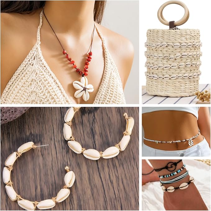 160Pcs Natural Spiral Shell Beads, Adorning Hair Locks and Braids - Image 6