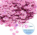 Mandala Crafts 6mm Cup Holographic Light Pink Sequins - Image 3