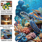 200pcs Wooden Puzzles for Adults Unique Animal Shaped Pieces Marine Life - Image 3