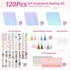 120Pcs Acrylic Bookmark Blanks Kits, Iridescent Clear Bookmarks Bulk - Image 2