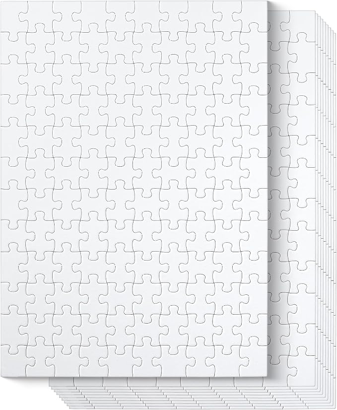 Mr. Pen- Blank Puzzle, 10 Pack, 120 Pieces/Pack, 12.3" x 8.7" | Blank Puzzles by MrPen