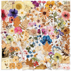 100PCS Transparent Flora Scrapbook Stickers, Vintage Aesthetic Flowers Sticker by Unknown