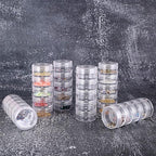 Hipiwe 6 Sets 5 Layers Plastic Round Storage Containers Small Art Craft - Image 8