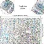 HYANG Transparent Rose PVC Super Clear Holographic Vinyl Faux Leather Sheets 1 - Image 4