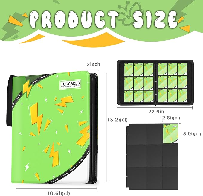 Trading Card Binder 9 Pocket, Card Binder 900 Pockets, Card Book Holder Cards - Image 2