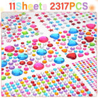 MMonDod 11 Sheets Gem Stickers, scrapbooking, card making, DIY decor, party - Image 3