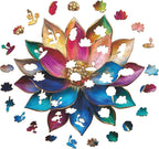 Bodhipnjoy Wooden Puzzles for Adults, 500 Pieces Stainless Glass Lotus Flower - Image 8