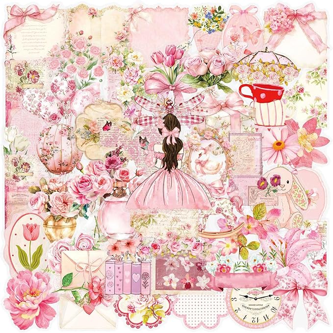Aesthetic Flowers Stickers Transparent Flora Scrapbook Stickers | Transparent & by Unknown