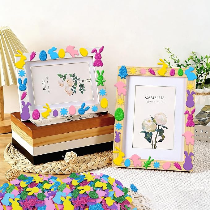 Foam Stickers, 7 Sheets 3D Glitter Foam Easter Stickers - Image 7