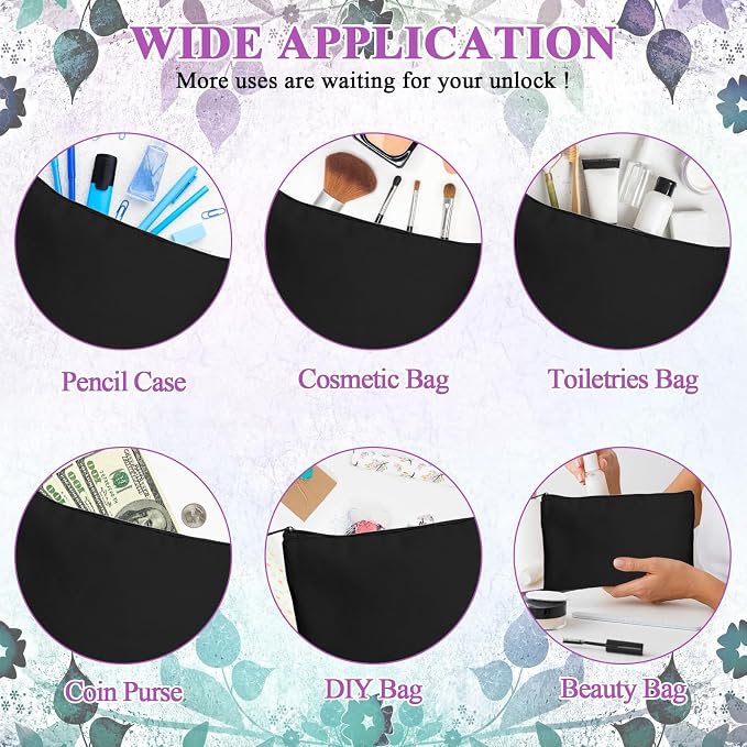 Legigo Blank Canvas Bag Zipper Pouch Makeup Bags Bulk - Image 5