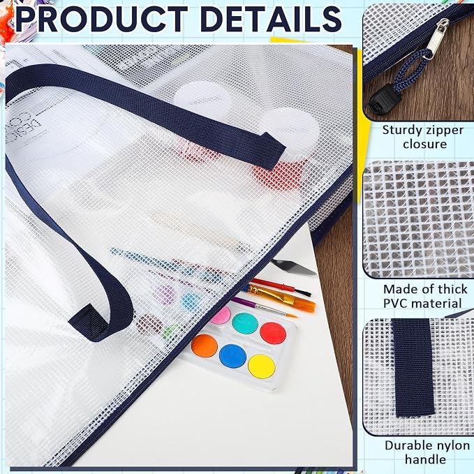 10 Pcs Art Portfolio Bags, 19 x 25 Inch Clear Poster Storage Bags - Image 3