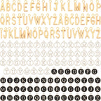 SANNIX 156Pcs/6 Sets A-Z Letter Charms, Initial Alphabet Metal Charms by SANNIX