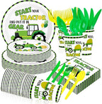 168 Pcs Tractor Farm Theme Party Decorations, Serves 24 | Start Your Tractor by Greencian