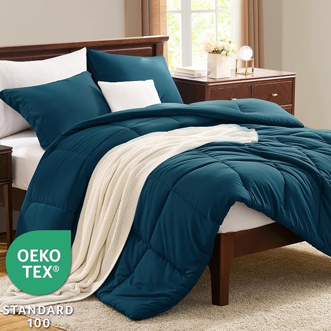 CozyLux Twin/Twin XL Comforter Set Lyons Blue - Image 3