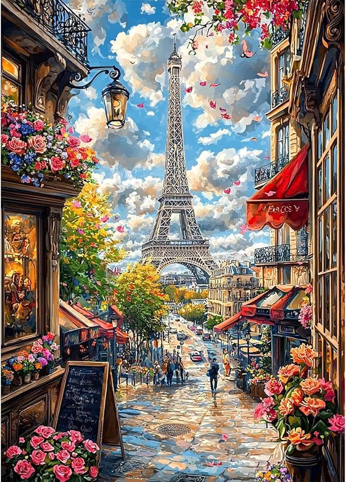Lxmsja Eiffel Tower Diamond Art Kits by Lxmsja