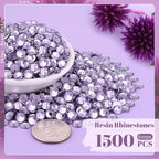 1500PCS 6mm Resin Rhinestones in Bulk, Bedazzling Flatback Crystals Rhinestones - Image 2