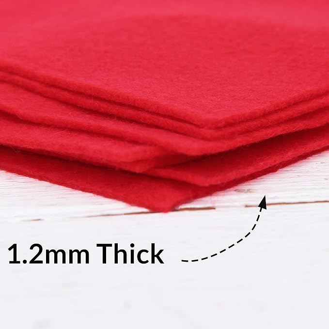 Threadart Red Premium Felt Sheets - Image 3