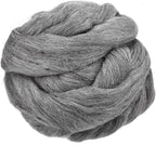 uxcell Needle Felting Wool, 3.5 Oz Nature Fibre Wool Yarn Roving by uxcell