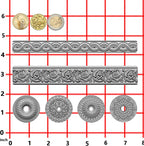 Art Mold for Polyclay Air Dry Clay Plaster, Trimmings and Medallion - Image 4