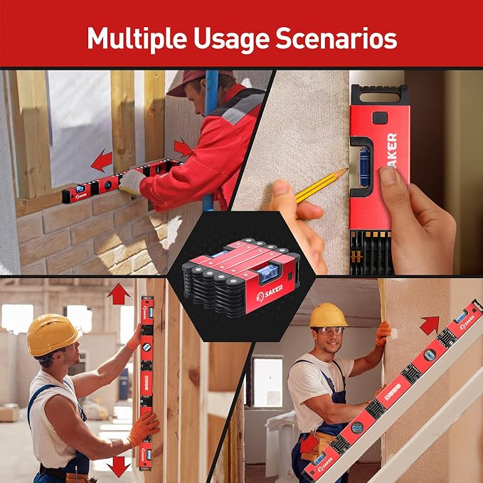 Saker Multi-function Foldable Level, 28-Inch Level Tool, Gift - Image 6