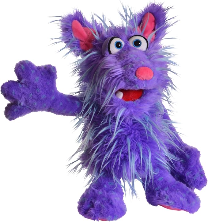 Living Puppets 16-Inch Plush Purple Monster Hand Puppet by PlayfulMinds-Toys