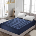 HYLEORY Full XL Mattress Pad Quilted Fitted Mattress Protector Cooling Pillow - Image 7