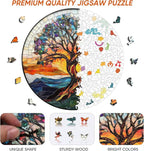 Bodhipnjoy Wooden Puzzles for Adults 500 Pieces, Stained Glass Tree of Life - Image 3