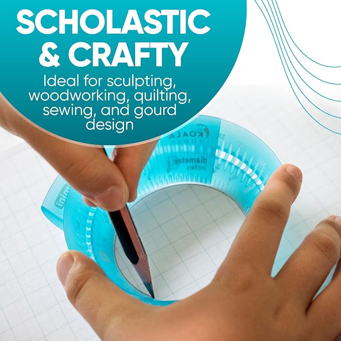 Koala Tools - Mini Ring Ruler for Circle Templates and Surfaces, Circular Ruler - Image 5
