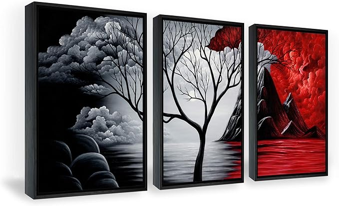 Wieco Art Framed Wall Art the Cloud Tree Wall Art HD print of Oil Paintings by WiecoArt