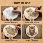 Zeadylaris Wood Burning Kit for Beginner- 81Pcs All-in-One Wood Burning Tool - Image 7
