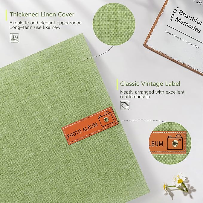 Popotop Large Photo Album Self Adhesive 4x6 5x7 8x10 Scrapbook Album DIY - Image 3