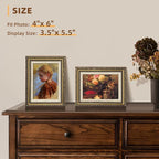 HappyHapi 4x6 Picture Frame Gold, Vintage Frames, 1 Pack | Vintage Picture - Image 5