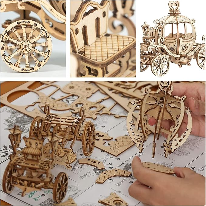 Rowood 3D Puzzles for Adults, Wooden Model Kits for Adult, DIY STEM Toy for - Image 5