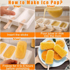 Mity rain 2 Pack Cake Pop Mold Silicone, 8 Cavity Reusable Cakesicle Molds | - Image 7