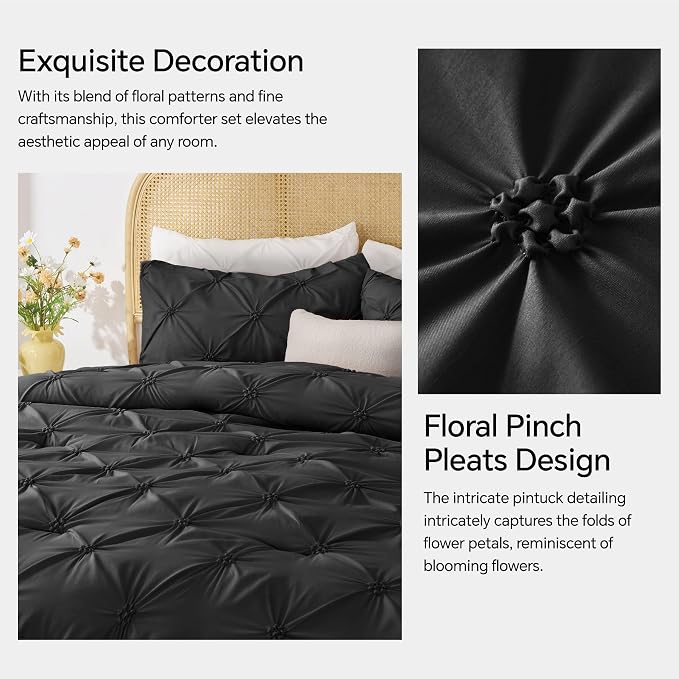 BEDELITE Black Twin Comforter Set - Image 4