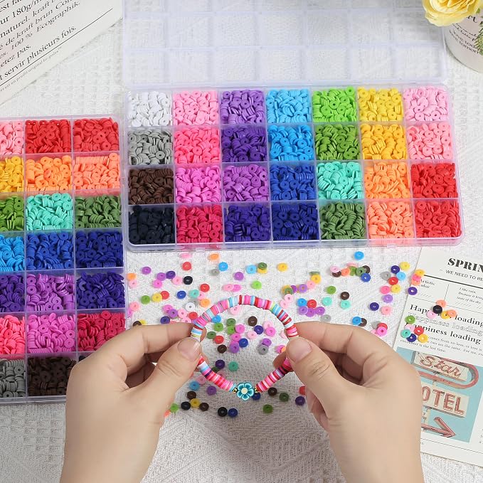 28 Colors 3500 Pcs Clay Beads Kit - Image 4