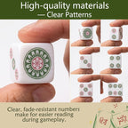 4 Pack Mahjong Dice Set with Green Pouch, 18mm Acrylic Colorful Dice - Image 3