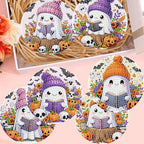 8 Pack Diamond Art Coasters, Halloween Ghost Diamond Painting Coasters Kits | - Image 7