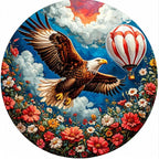 Reouinty Wooden Puzzle for Adults 500 Pieces, Flower Eagle Puzzle, Beautiful by Reouintywoodenpuzzle