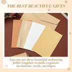 Geiserailie 8 Pcs Embossing Folders 2d/3D Embossing Machine Template Paper Card - Image 5