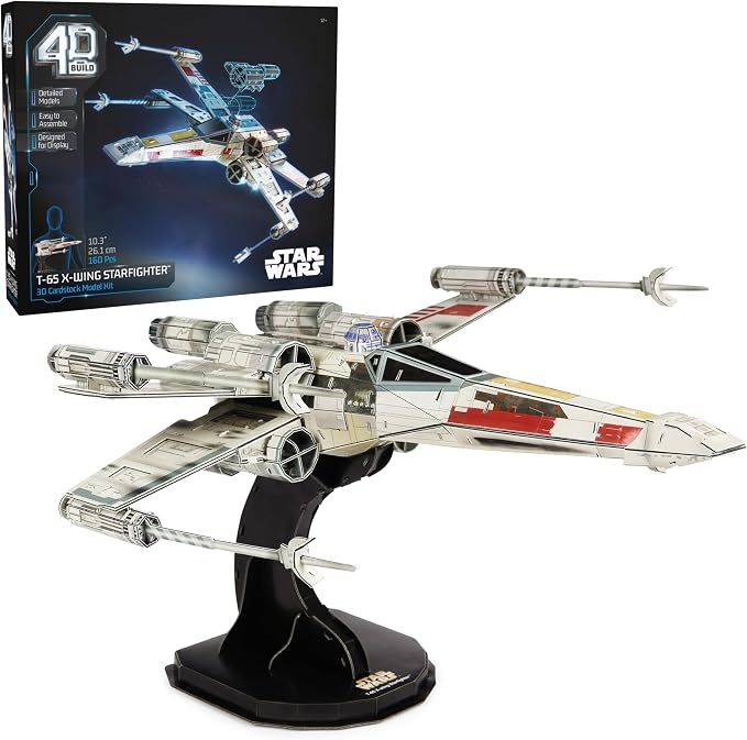 4D Build, Star Wars T-65 X-Wing Starfighter 3D Model Kit, Star Wars Collectible by 4DBuild