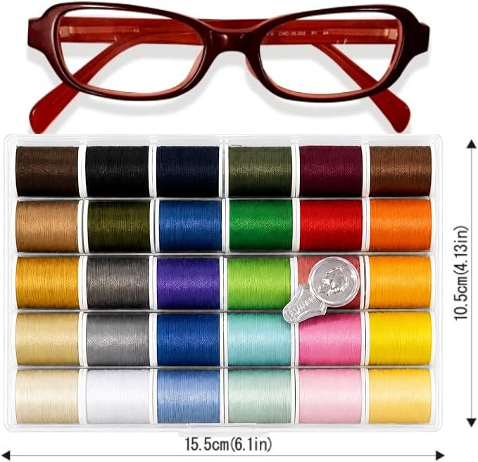 LEONIS Japan 30-Color Handy Polyester Sewing Thread Set, 45m / 50 yds Each - Image 7
